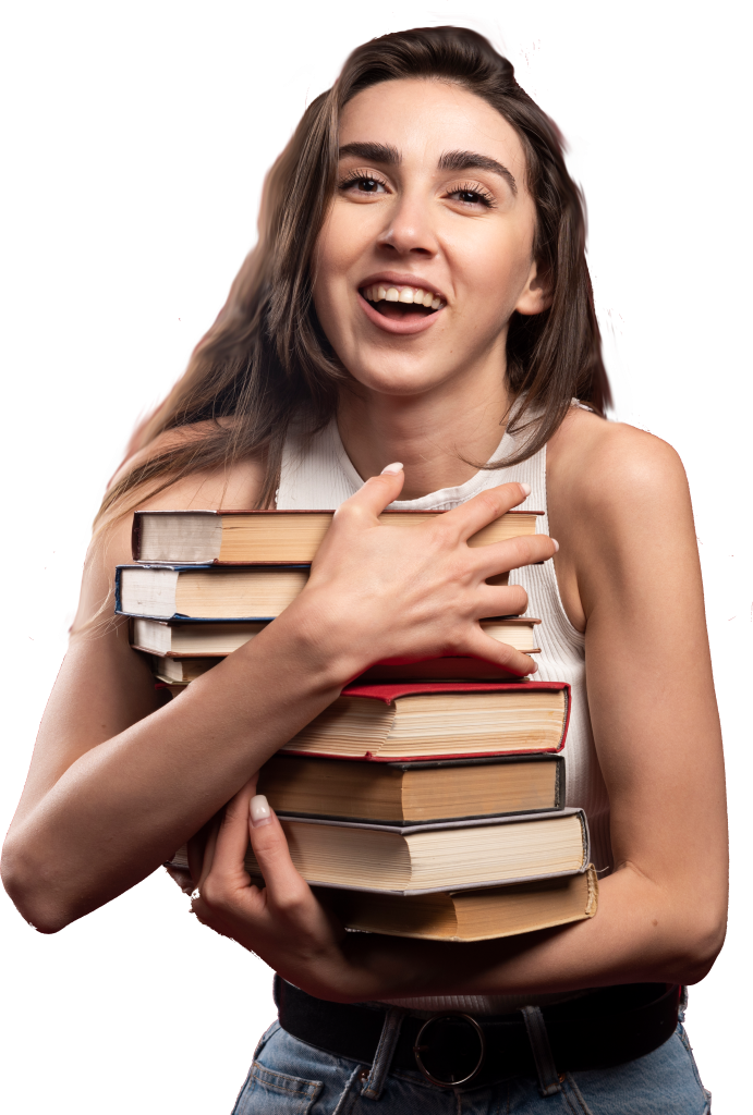 Frau mit Büchern